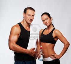 atletisch man en vrouw